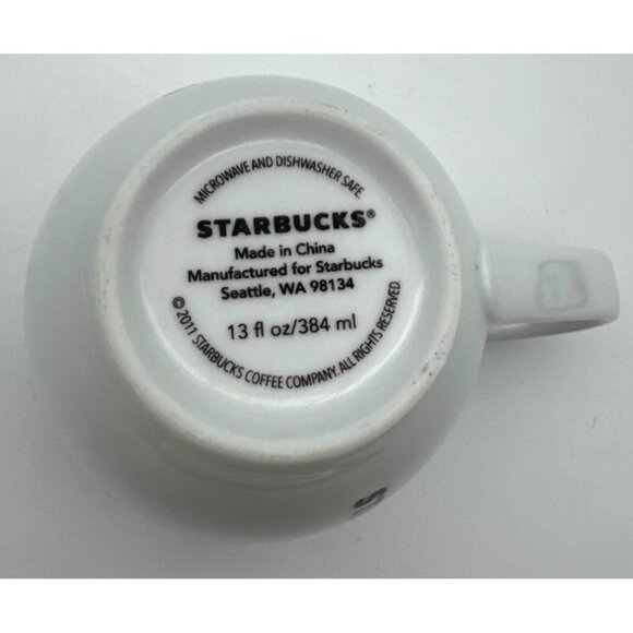 2011 Starbucks Dove And Mittens Christmas Holiday 13 oz Coffee Cup Mug - Picture 5 of 5